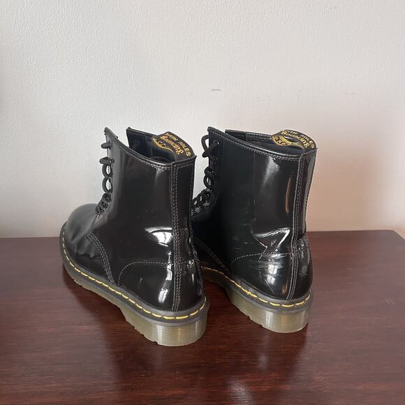 Dr Martens 1460W Patent Leather Lace Up Combat Boots Women's Size 9 US - Picture 2 of 12
